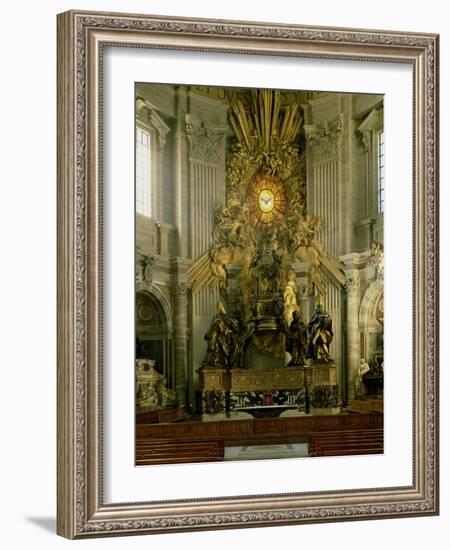 The Chair of St. Peter, 1665-Giovanni Lorenzo Bernini-Framed Giclee Print