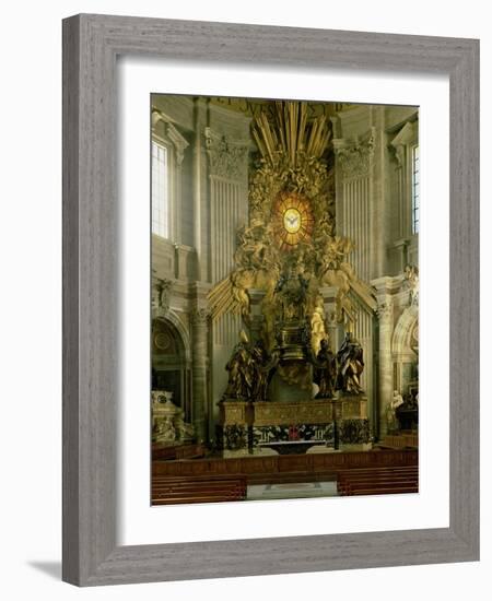 The Chair of St. Peter, 1665-Giovanni Lorenzo Bernini-Framed Giclee Print