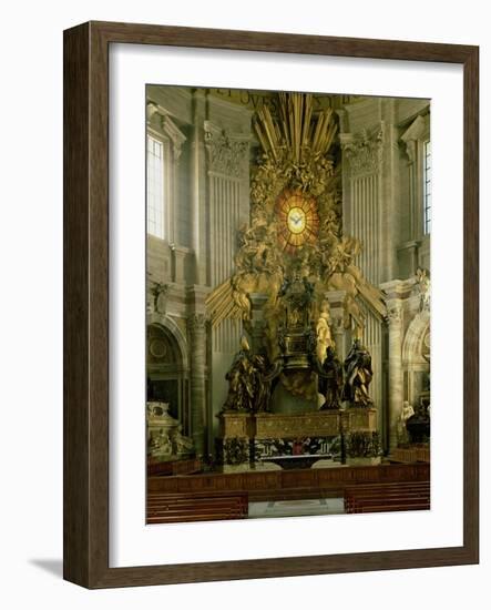 The Chair of St. Peter, 1665-Giovanni Lorenzo Bernini-Framed Giclee Print