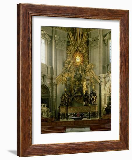 The Chair of St. Peter, 1665-Giovanni Lorenzo Bernini-Framed Giclee Print