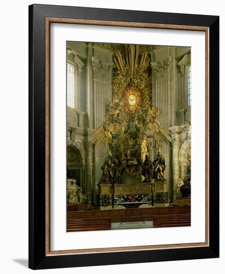 The Chair of St. Peter, 1665-Giovanni Lorenzo Bernini-Framed Giclee Print