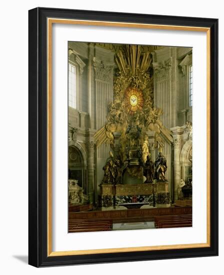 The Chair of St. Peter, 1665-Giovanni Lorenzo Bernini-Framed Giclee Print