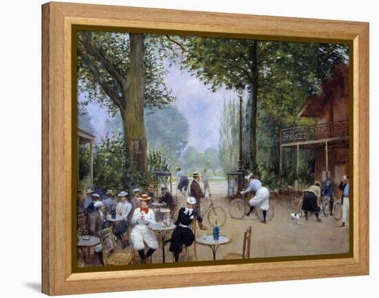 The Chalet Du Cycle in the Bois De Boulogne by Jean Beraud-null-Framed Premier Image Canvas