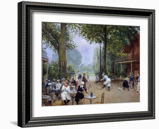 The Chalet Du Cycle in the Bois De Boulogne by Jean Beraud-null-Framed Photographic Print