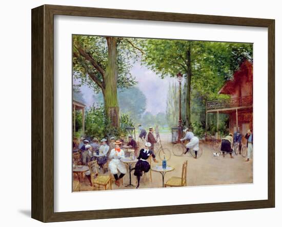 The Chalet du Cycle in the Bois de Boulogne, c.1900-Jean Béraud-Framed Giclee Print