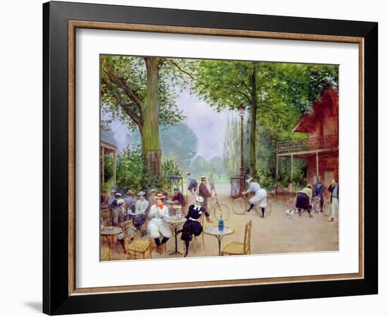 The Chalet du Cycle in the Bois de Boulogne, c.1900-Jean Béraud-Framed Giclee Print