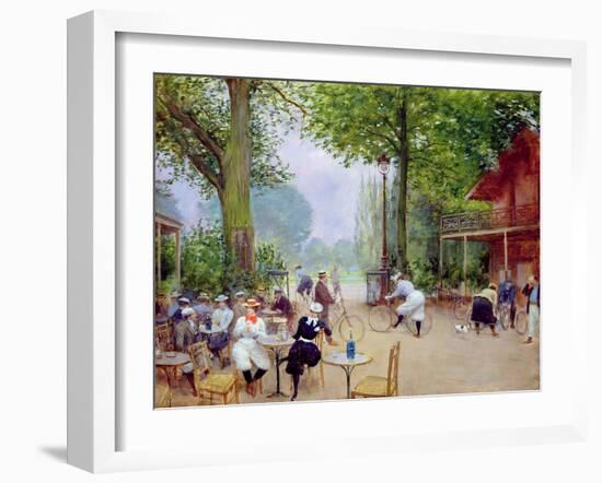 The Chalet du Cycle in the Bois de Boulogne, c.1900-Jean Béraud-Framed Giclee Print