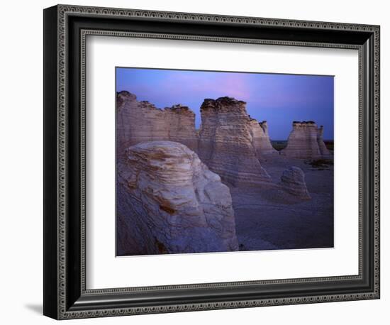 The Chalk Pyramids, Monument Rocks National Natural Area, Kansas, USA-Charles Gurche-Framed Photographic Print