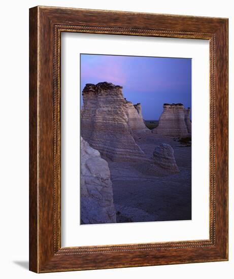 The Chalk Pyramids, Monument Rocks National Natural Area, Kansas, USA-Charles Gurche-Framed Photographic Print