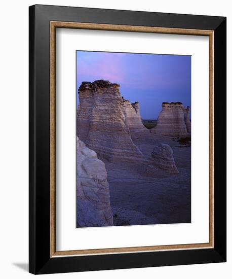 The Chalk Pyramids, Monument Rocks National Natural Area, Kansas, USA-Charles Gurche-Framed Photographic Print