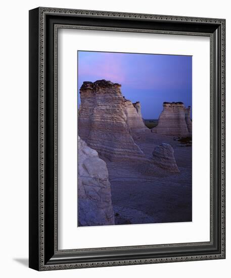 The Chalk Pyramids, Monument Rocks National Natural Area, Kansas, USA-Charles Gurche-Framed Photographic Print