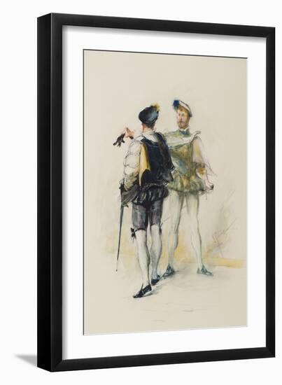 The Challenge, 19Th Century (W/C)-John Pettie-Framed Giclee Print