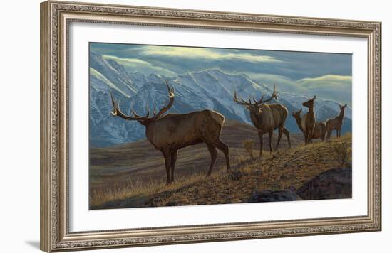 The Challenge (Elk)-Kalon Baughan-Framed Giclee Print