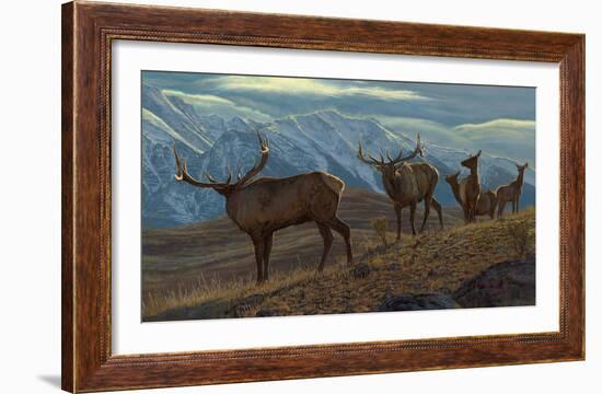 The Challenge (Elk)-Kalon Baughan-Framed Giclee Print