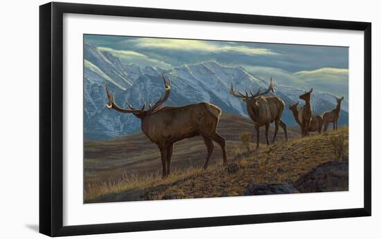 The Challenge (Elk)-Kalon Baughan-Framed Giclee Print