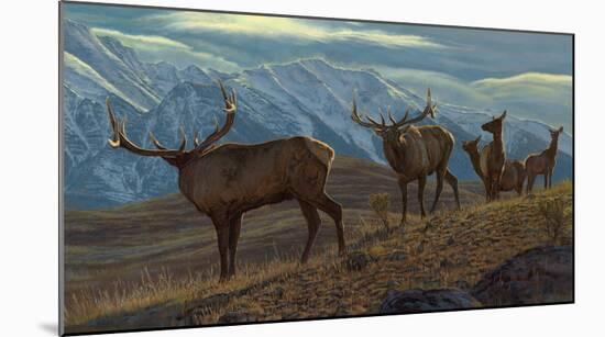 The Challenge (Elk)-Kalon Baughan-Mounted Giclee Print