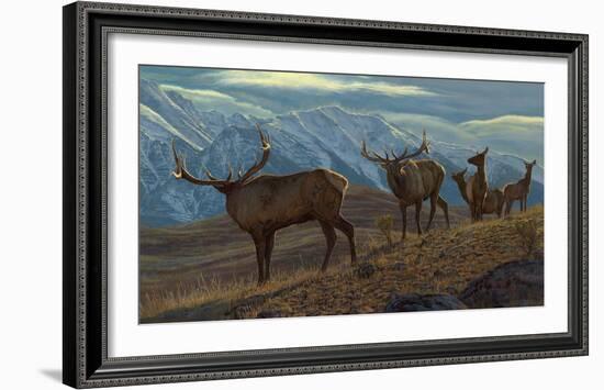 The Challenge (Elk)-Kalon Baughan-Framed Giclee Print