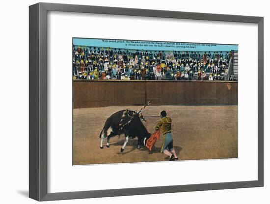 'The Challenge of the Matador, Plaza De Toros', c1939-Unknown-Framed Giclee Print