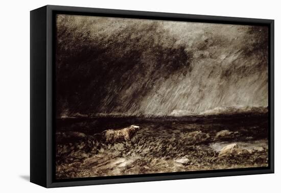 The Challenge on the Moors, Near Bettws-Y-Coed, North Wales, 1853-David Cox-Framed Premier Image Canvas