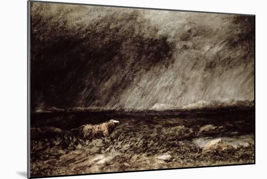 The Challenge on the Moors, Near Bettws-Y-Coed, North Wales, 1853-David Cox-Mounted Giclee Print