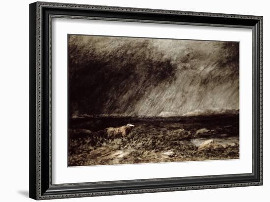 The Challenge on the Moors, Near Bettws-Y-Coed, North Wales, 1853-David Cox-Framed Giclee Print