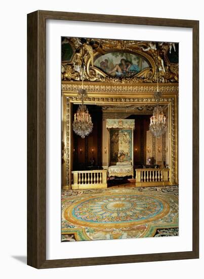 The Chambre Du Roi, the Bedroom, at Vaux-Le-Vicomte-Charles Le Brun-Framed Giclee Print
