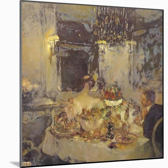 The Champagne-Gaston De La Touche-Mounted Giclee Print