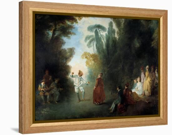 The Champetre Ball Painting by Jean Antoine Watteau (1684-1721), Private Collection-Jean Antoine Watteau-Framed Premier Image Canvas