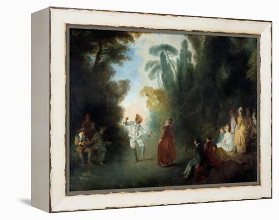 The Champetre Ball Painting by Jean Antoine Watteau (1684-1721), Private Collection-Jean Antoine Watteau-Framed Premier Image Canvas