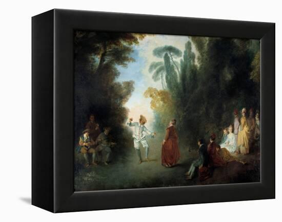 The Champetre Ball Painting by Jean Antoine Watteau (1684-1721), Private Collection-Jean Antoine Watteau-Framed Premier Image Canvas