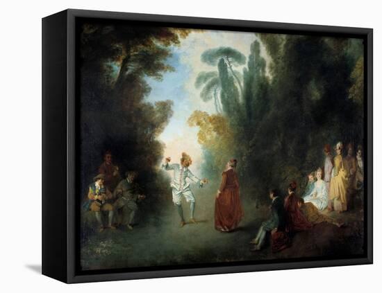 The Champetre Ball Painting by Jean Antoine Watteau (1684-1721), Private Collection-Jean Antoine Watteau-Framed Premier Image Canvas