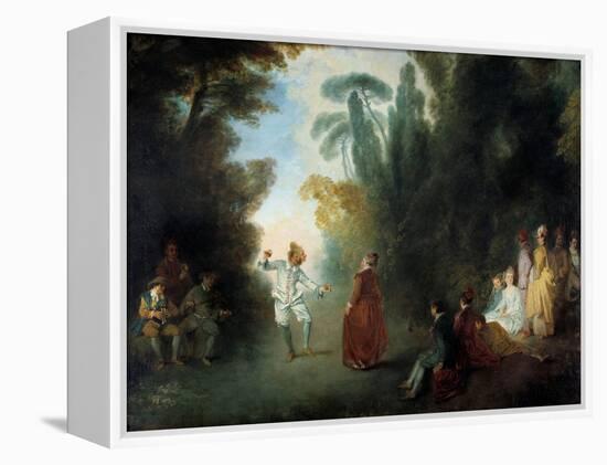 The Champetre Ball Painting by Jean Antoine Watteau (1684-1721), Private Collection-Jean Antoine Watteau-Framed Premier Image Canvas