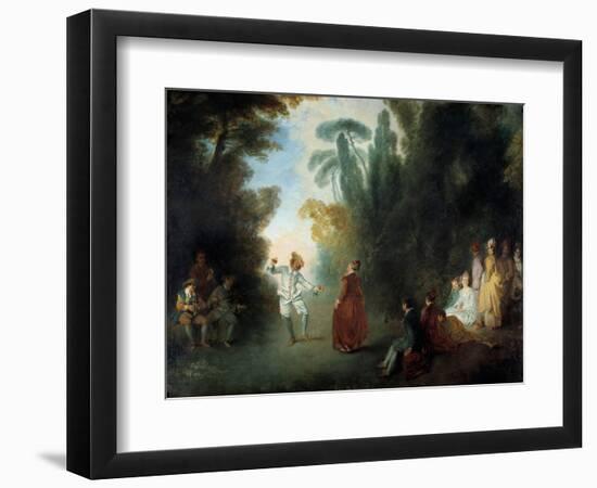 The Champetre Ball Painting by Jean Antoine Watteau (1684-1721), Private Collection-Jean Antoine Watteau-Framed Giclee Print