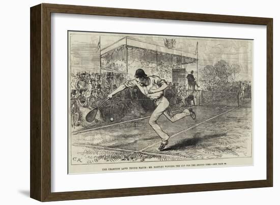 The Champion Lawn Tennis Match, Mr Hartley Winning the Cup for the Second Time-null-Framed Giclee Print