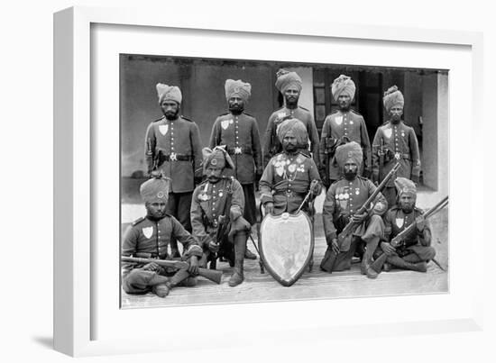 The Champion Shooting Team of the 26th Punjab Regiment of Bengal Infantry, 1896-T Winter-Framed Giclee Print
