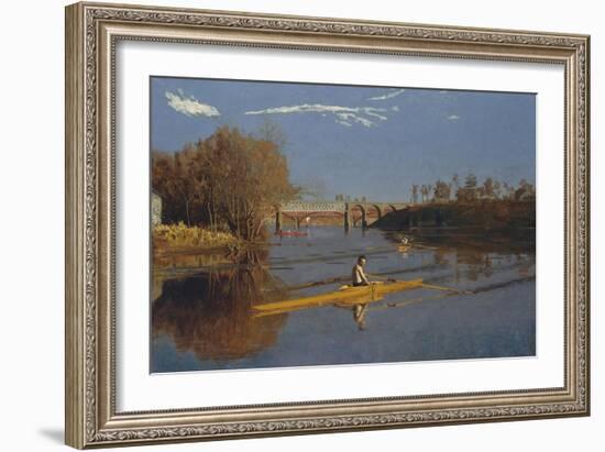 The Champion Single Sculls (Max Schmitt in a Single Scull), 1871-Thomas Cowperthwait Eakins-Framed Giclee Print