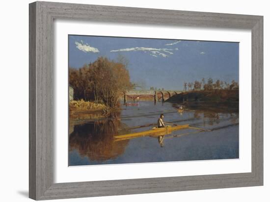 The Champion Single Sculls (Max Schmitt in a Single Scull), 1871-Thomas Cowperthwait Eakins-Framed Giclee Print