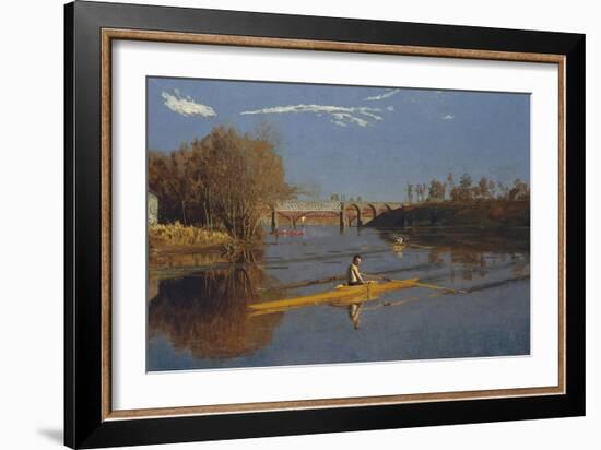 The Champion Single Sculls (Max Schmitt in a Single Scull), 1871-Thomas Cowperthwait Eakins-Framed Giclee Print