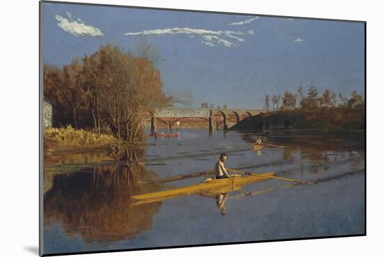 The Champion Single Sculls (Max Schmitt in a Single Scull), 1871-Thomas Cowperthwait Eakins-Mounted Giclee Print