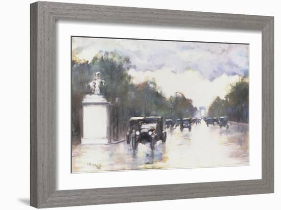 The Champs Elysees, 1928-Lesser Ury-Framed Giclee Print