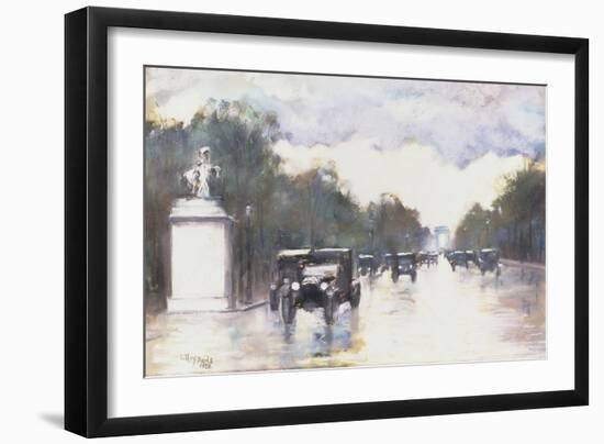 The Champs Elysees, 1928-Lesser Ury-Framed Giclee Print