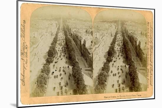 The Champs Elysees, Paris, France, 1894-Underwood & Underwood-Mounted Giclee Print