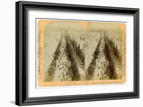 The Champs Elysees, Paris, France, 1894-Underwood & Underwood-Framed Giclee Print