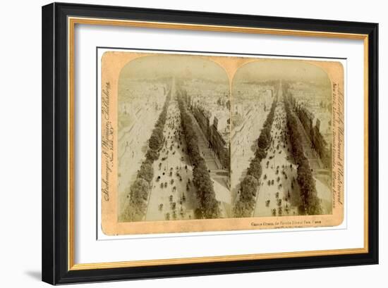 The Champs Elysees, Paris, France, 1894-Underwood & Underwood-Framed Giclee Print