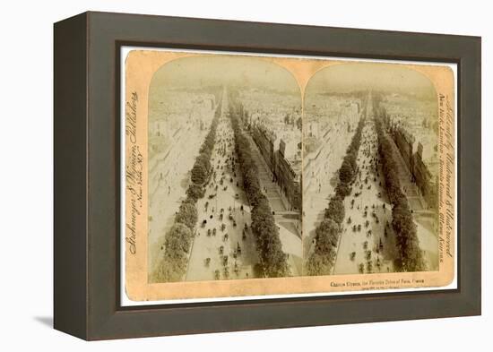 The Champs Elysees, Paris, France, 1894-Underwood & Underwood-Framed Premier Image Canvas