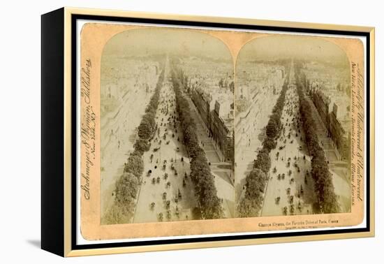 The Champs Elysees, Paris, France, 1894-Underwood & Underwood-Framed Premier Image Canvas