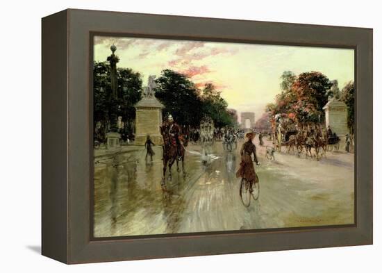 The Champs Elysees, Paris-Georges Stein-Framed Premier Image Canvas