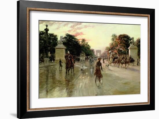 The Champs Elysees, Paris-Georges Stein-Framed Giclee Print