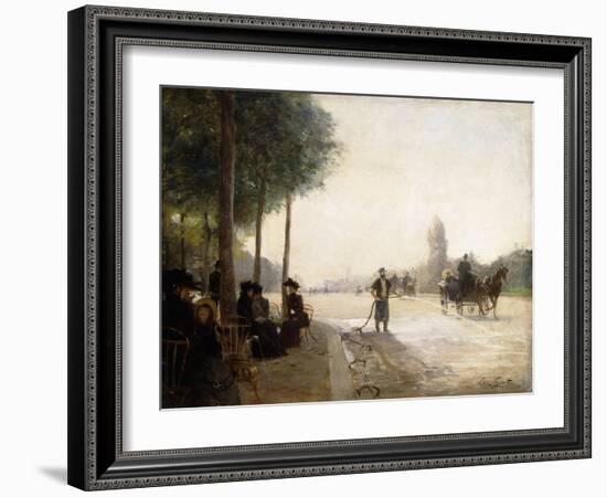 The Champs Elysees, Paris-Victor Gabriel Gilbert-Framed Giclee Print