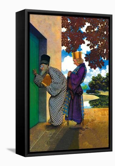 The Chancellor and Pompdebile-Maxfield Parrish-Framed Stretched Canvas